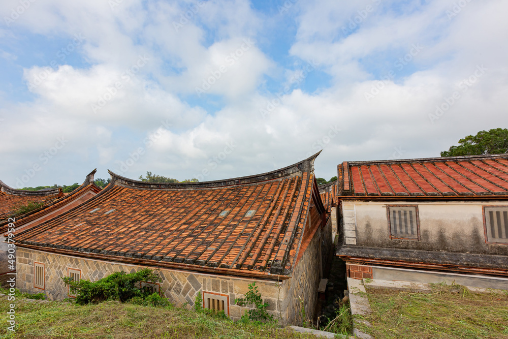 Sunny view of the Fujian style building Sunny view of the Fujian style building