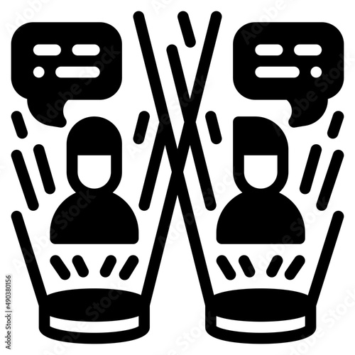 communication glyph icon