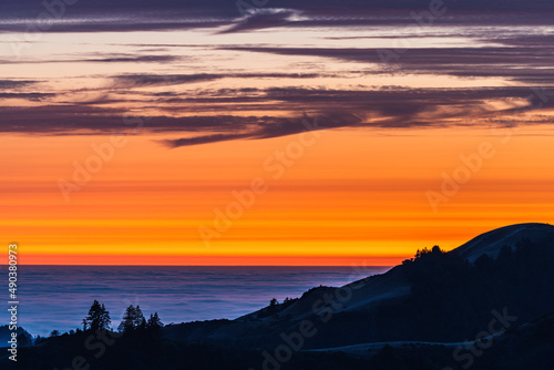 sunset in the mountains