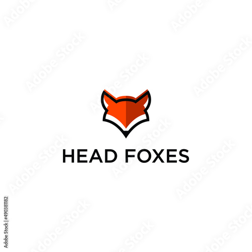 Fox Logo Fox Emblem Orange logo on a light background