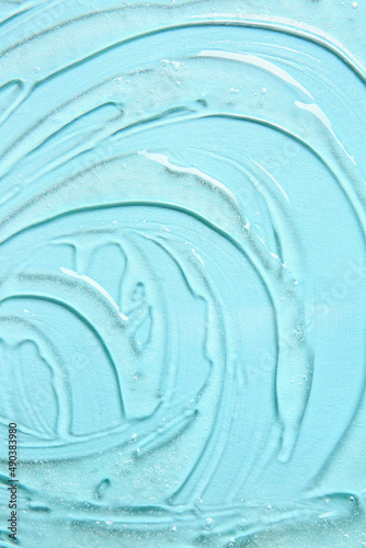 Blue cosmetic gel texture b...