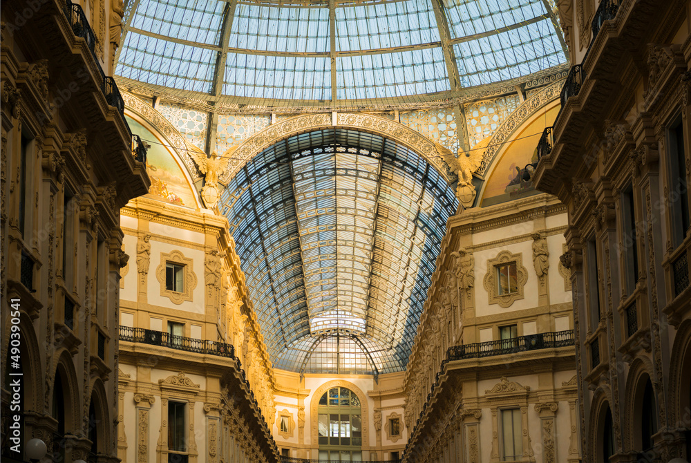 Gallery Vittorio Emanuele ll in Milan, Italy. Gallery Vittorio Emanuele ll in Milan, Italy.