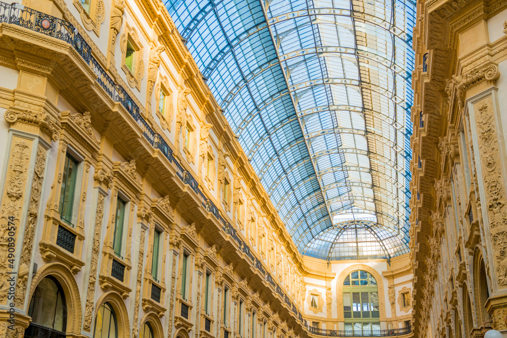 Gallery Vittorio Emanuele ll in Milan, Italy. Gallery Vittorio Emanuele ll in Milan, Italy.
