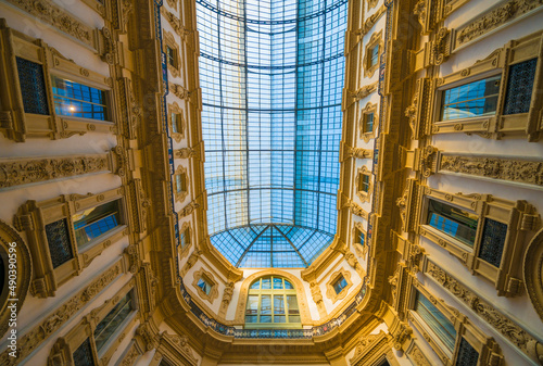 Gallery Vittorio Emanuele ll in Milan, Italy. photo