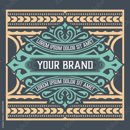 Western card with vintage style