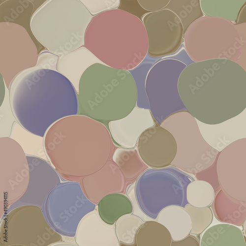 Seamless pastel color bubbles creative abstract pattern for textile, fabric, wrapping paper, wallpaper