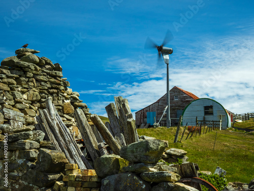 Wind generator on Carcass Island, Falkland Islands
