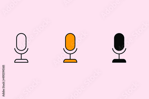 microphone icons symbol vector elements for infographic web