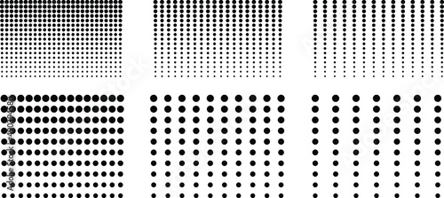 Seamless halftone dots pattern. Smooth dots spraying