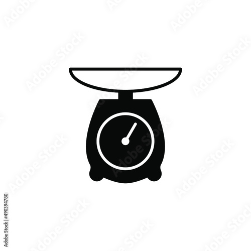 kitchen scales icons symbol vector elements for infographic web