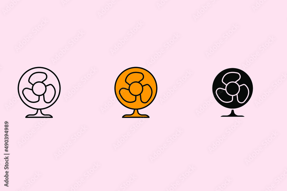 table fan icons symbol vector elements for infographic web