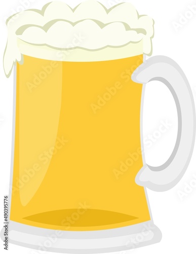 Vector illustration of a beer mug