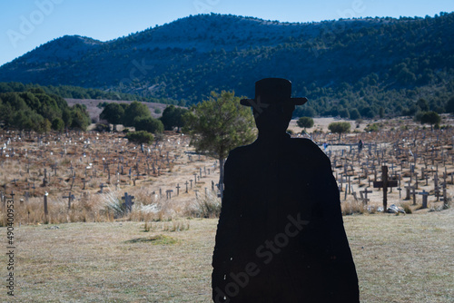 Obraz na płótnie Sad Hill Cemetery (Location of the famous Spaghetti Western). Burgos, Castilla y Leon, Spain w salonie