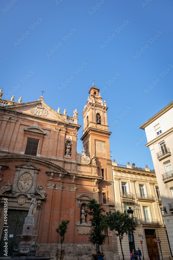 images of Valencia Spain. classic buildings, parks and trees. Classical architecture and churches.