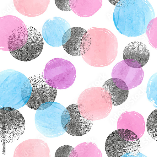Seamless dotted pattern wit...