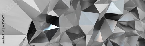 Abstract white and gray geo...