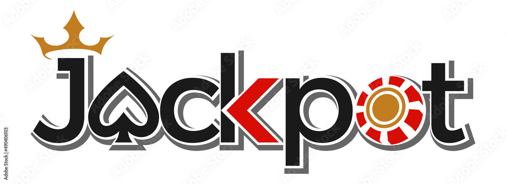 word mark logo sign vector that says poker