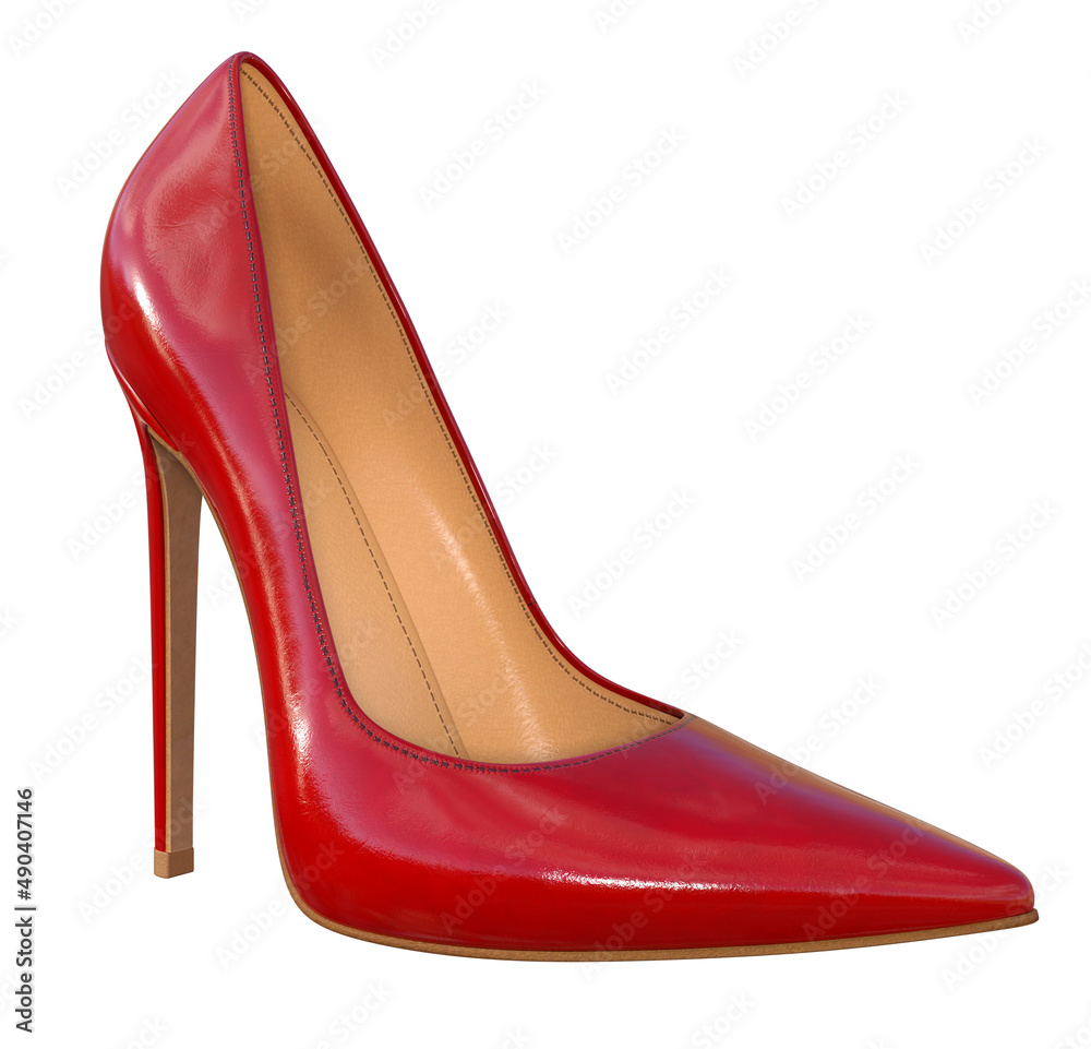 Obraz premium red high heel shoes