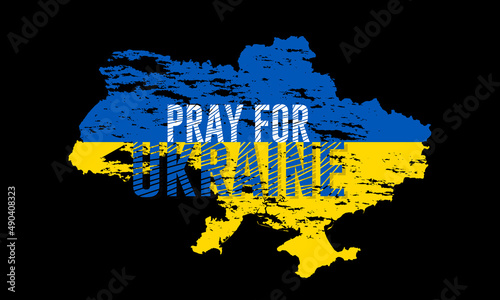 Pray for Ukraine, praying concept for stand with Ukraine.