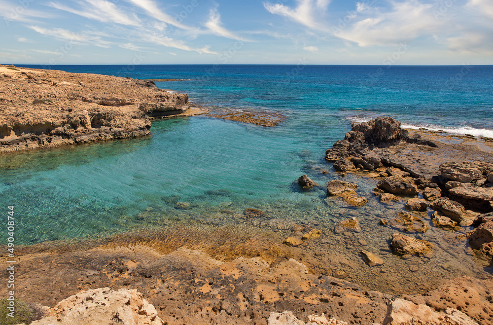Wild beach in Ayia Napa, Cyprus