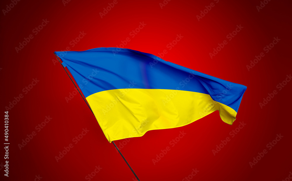 Flaga UKRAINY - obrazy, fototapety, plakaty 