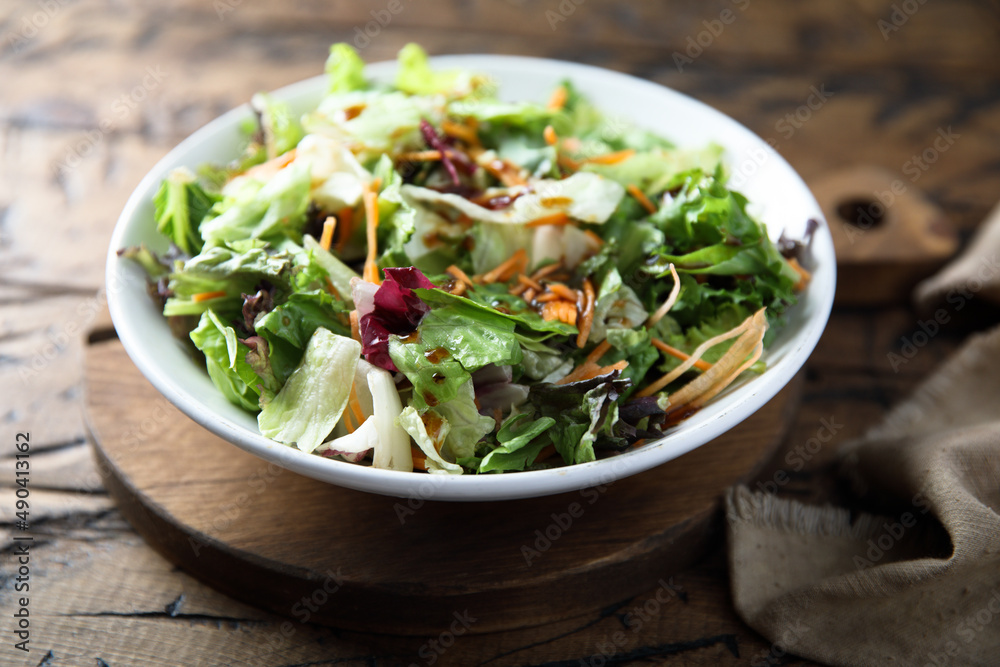 Healthy green salad with vegetables Healthy green salad with vegetables