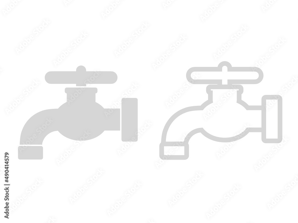 水道の蛇口アイコンセットB:カラー 水道の蛇口アイコンセットB:カラー