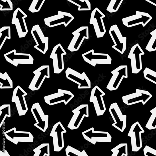 monochrome Seamless pattern with cursor on a white background.Vector illustration