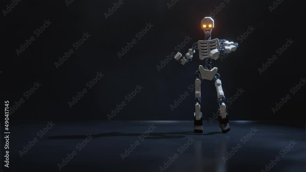 funny skeleton with glowing eyes dances rumba 3d animation funny skeleton with glowing eyes dances rumba 3d animation