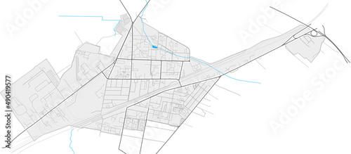 Vyshneve, Ukraine Black and White high resolution vector map