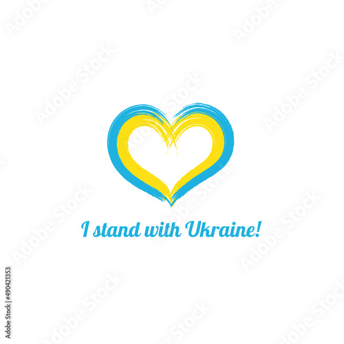 Pray for Ukraine sign. Vector isolated on white background