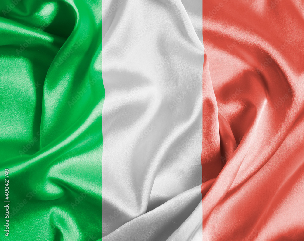 flag Italy, silk background color