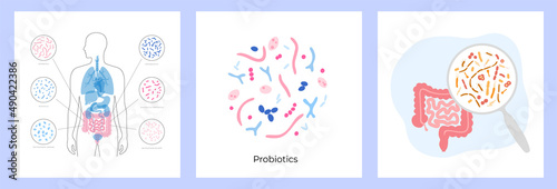 Probiotics set concept