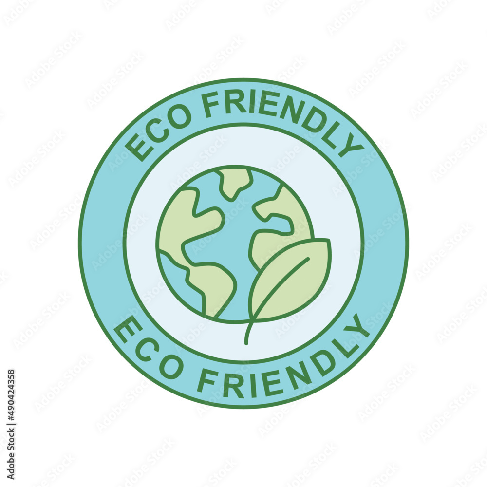 Eco friendly icon in color icon, isolated on white background Eco friendly icon in color icon, isolated on white background