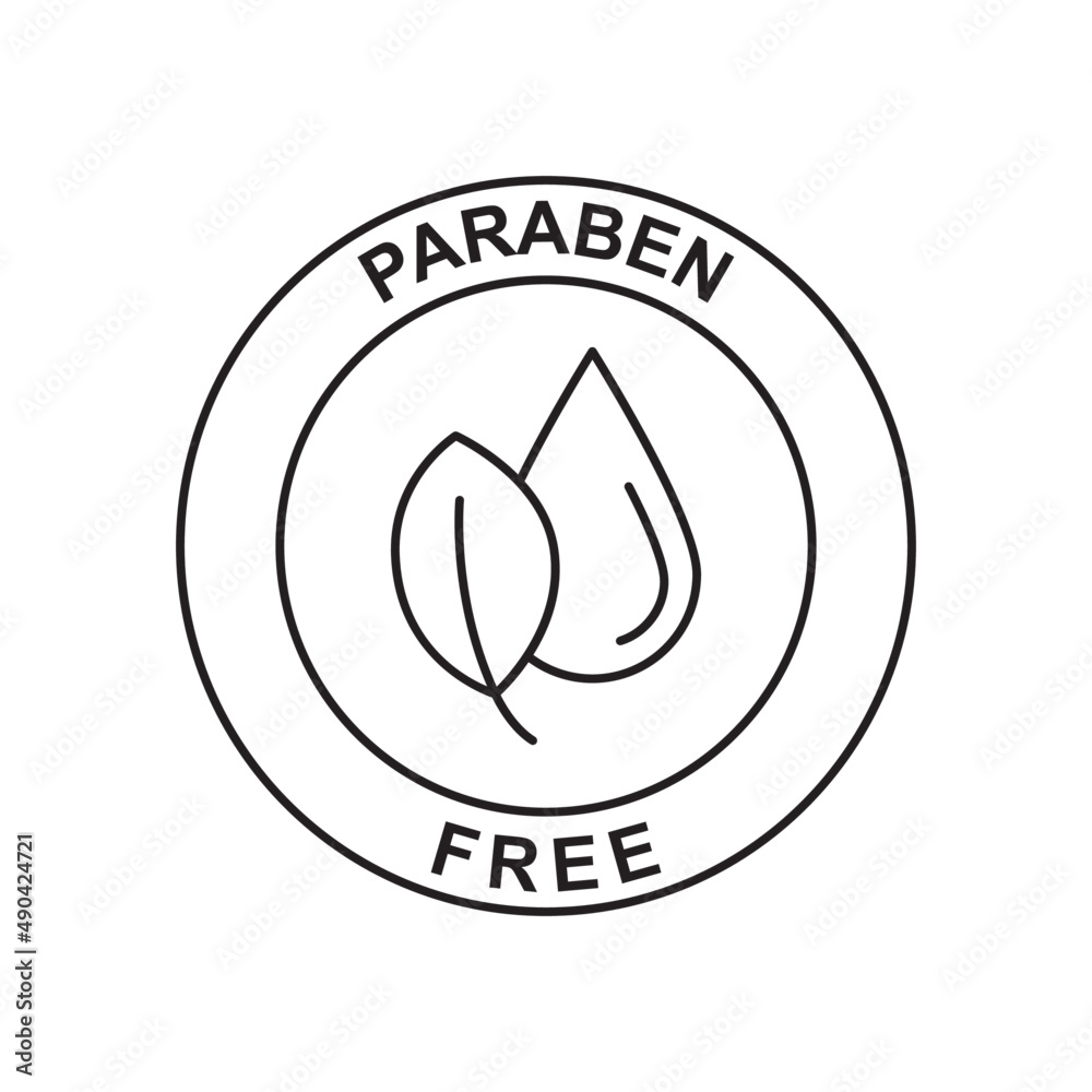 paraben free icon in black line style icon, style isolated on white background paraben free icon in black line style icon, style isolated on white background