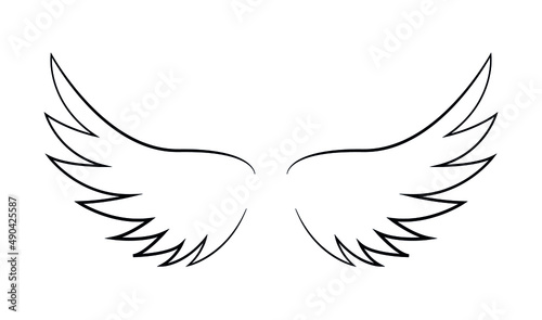 Angel wings icon. Wings symbol  wing illustration. EPS 10 vector illustration