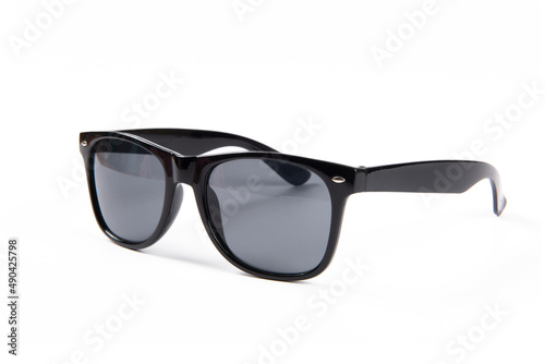 black sun glasses isolated on white background