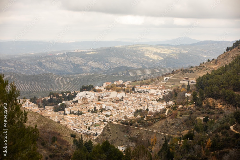 Aerial view of Cazorla stone town in the province of Jaén, Andalusia, Spain