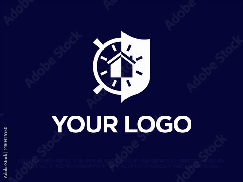 Modern professional logo with a geo location image photo