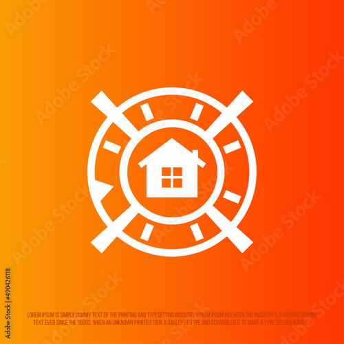 Modern professional logo with an image of a safe and a house