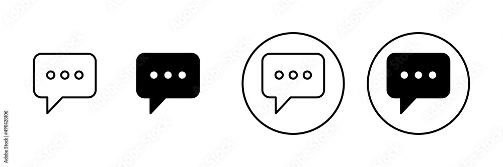 Chat icons set. speech bubble sign and symbol. comment icon. message