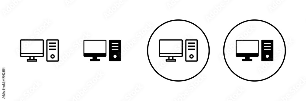 Computer icons set. computer monitor sign and symbol Computer icons set. computer monitor sign and symbol