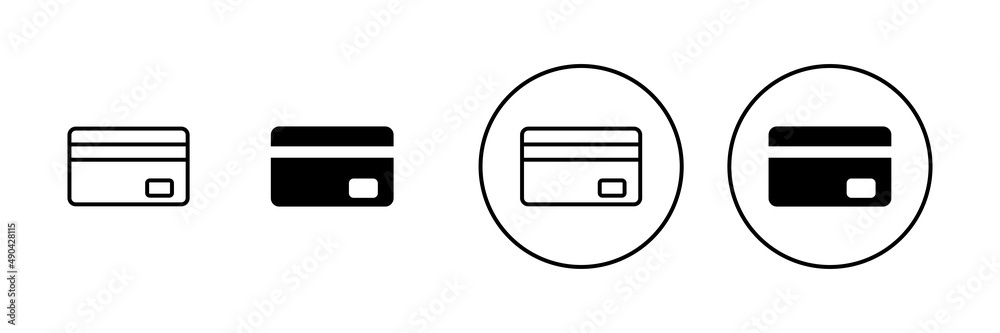 Credit card icons set. Credit card payment sign and symbol Credit card icons set. Credit card payment sign and symbol