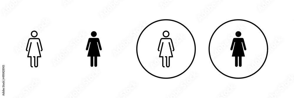 Female icons set. woman sign and symbol Female icons set. woman sign and symbol