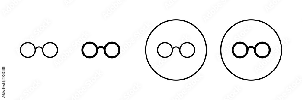 Glasses icons set. Glasses sign and symbol Glasses icons set. Glasses sign and symbol