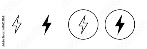 Free Download Lightning icons set. electric sign and symbol. power icon. energy sign - GFXLoad