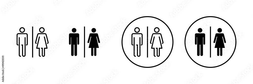 Toilet icons set. Girls and boys restrooms sign and symbol. bathroom sign. wc, lavatory Toilet icons set. Girls and boys restrooms sign and symbol. bathroom sign. wc, lavatory