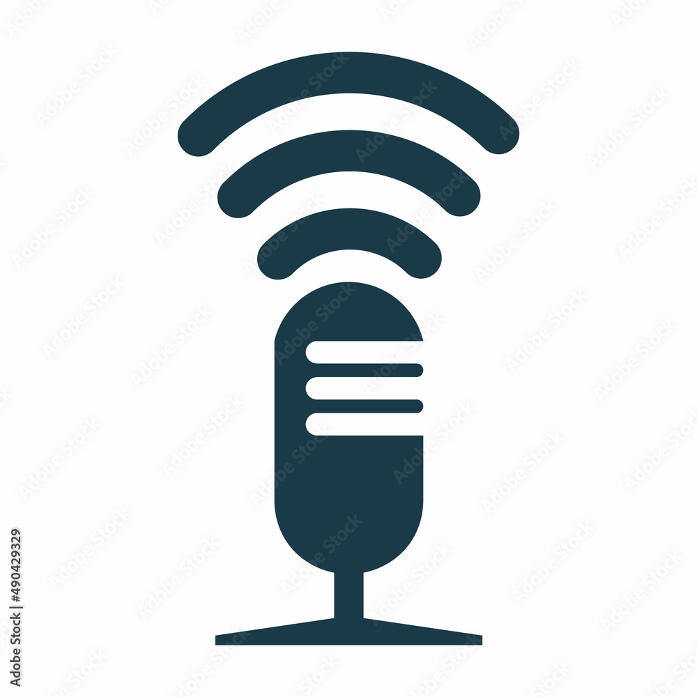 Wifi Podcast Icon Logo Design. Podcast logo design template. Wifi Podcast Icon Logo Design. Podcast logo design template.