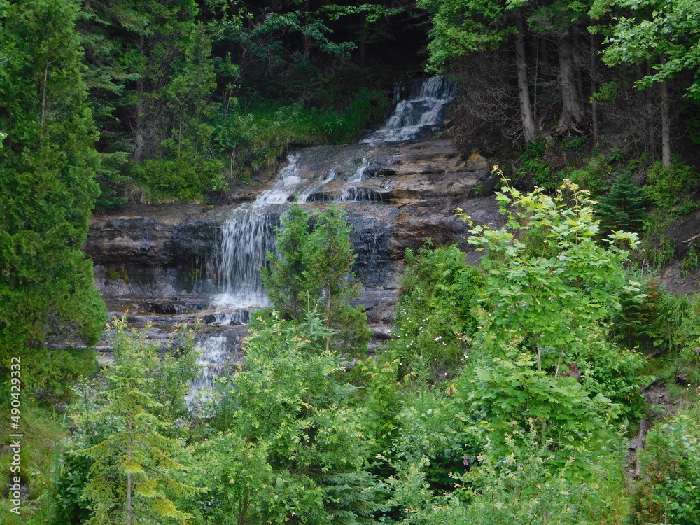Fototapeta premium Summer's verwsion of Alger Falls in Michigan's Upper Peninsula
