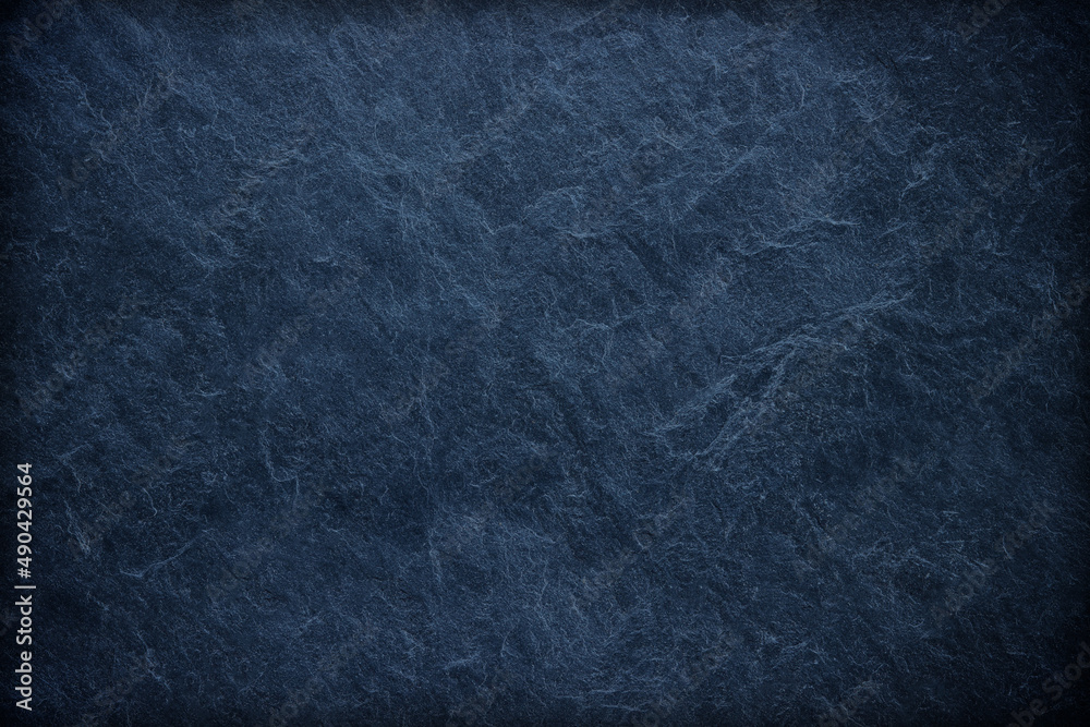 Blue texture dark slate background. Stone surface background Stock